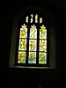 Stained triple glass side-window by Marc Chagall, All Saints Church, Tudeley.jpg
