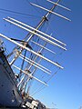 Statsraad Lehmkuhl in the harbour of Bergen, Norway (11 February 2007)