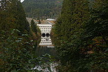 Stave Lake Powerhouse seen from its tailrace