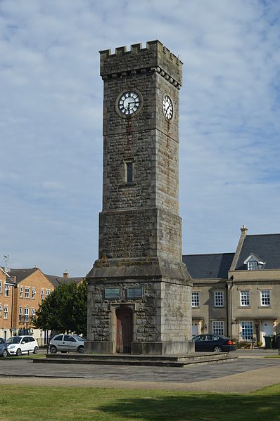 File:Stoke Park Hospital, clock tower, from south.jpg