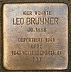 Stolperstein Schlüterstraße 63 (Leo Brummer) itt: Hamburg-Rotherbaum.JPG