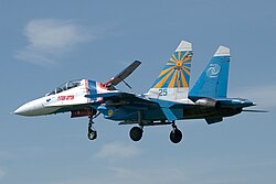 Un Soukhoï Su-30 aux couleurs d'Irkout