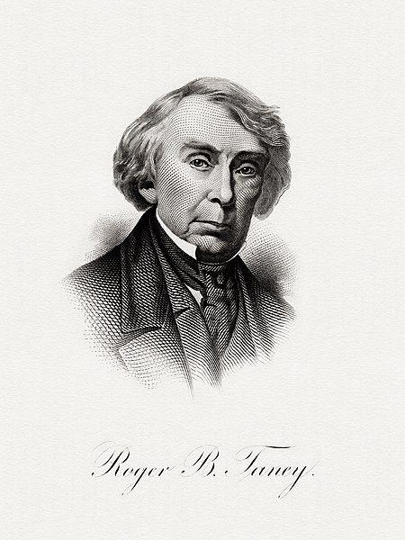 Bureau of Engraving and Printing portrait of Taney as Secretary of the Treasury