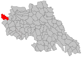 Location in Iași County