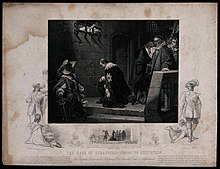 The Earl of Strafford going to his execution; below, an exec Wellcome V0041771.jpg