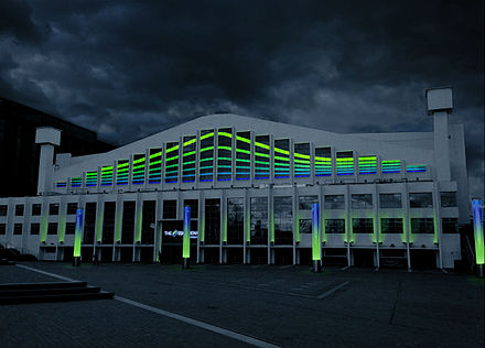 The arena in SSE colours