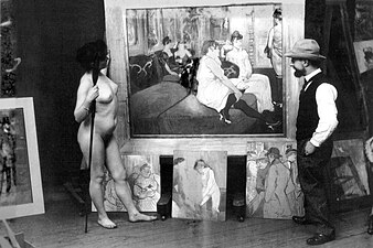 Toulouse-Lautrec dans son atelier (1895).