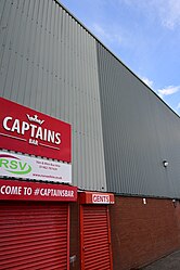 The original (left) and extended (right) sections of the Compendium Living East Stand at Sewell Group Craven Park, Kingston upon Hull.