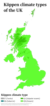 Koppen climate types of the UK UK Koppen.svg