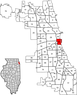 Location within the city of Chicago