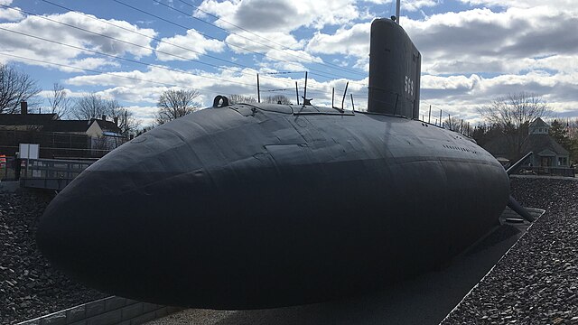 USS Albacore on display in April 2018