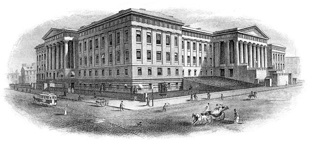 Vignette of the Old Patent Office Building from an 1880s patent certificate