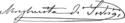 Margherita of Savoy's signature