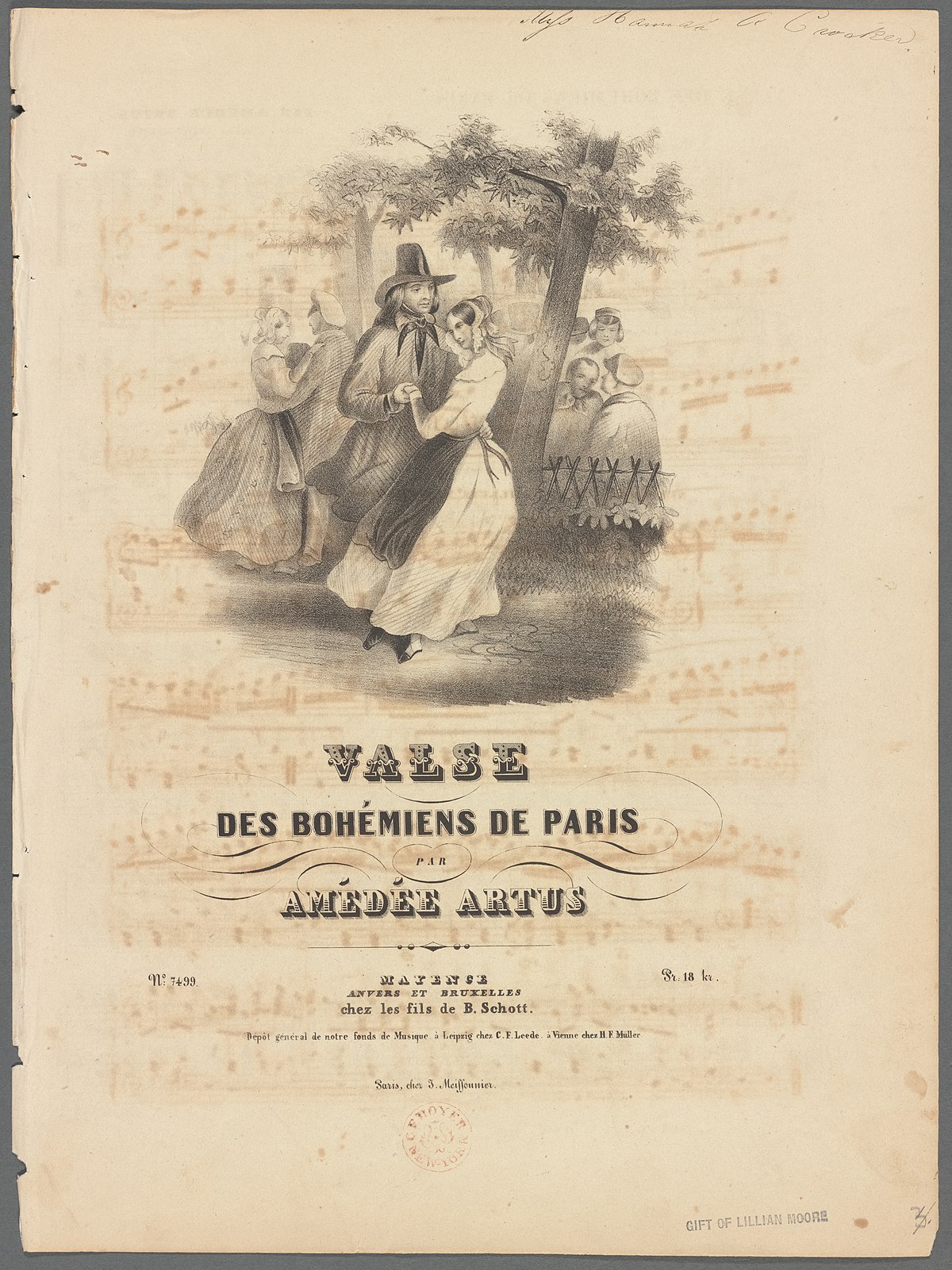 File Valse Des Bohemiens De Paris Nypl B Jpg Wikimedia Commons