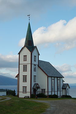 Melihat dari Vestvik kirke di Framverran