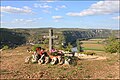 Vue sur la vallée du Lot au lieu-dit "La Croix des Belges" près du Saut de la Mounine .