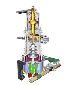 Vacuum switch in sectional view