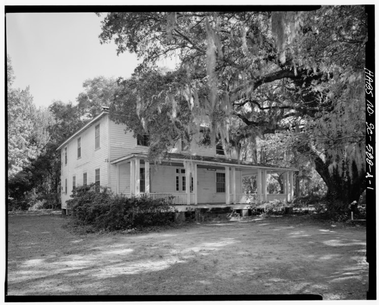 File:WEST (FRONT) AND NORTH SIDE ELEVATIONS - Penn School Historic District, Arnett House, SC Route 37, 1 mile South of Frogmore, St. Helena Island, Frogmore, Beaufort County, SC HABS SC,7-FROG.V,2-1.tif