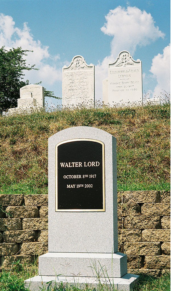 Lord's grave in the family plot at Green Mount Cemetery