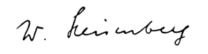 Unterschrift Werner Heisenbergs