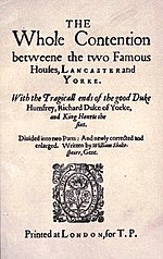 Title page of The Whole Contention (1619) Whole Contention.JPG