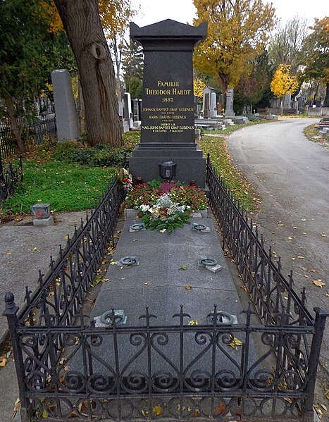 File:Wiener Zentralfriedhof - Gruppe 30A - John Gudenus (former grave of Theodor Hardt's family) 01.jpg