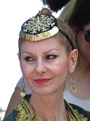 Woman in Parade for Celebration Day of Saints Constantine and Eleni (May 21) - Corfu - Greece (27388512557).jpg