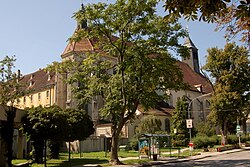 Ansicht Ungargasse, Chor und Langhaus