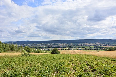 View on the village Wzdół Rządowy from road 751.