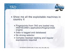 A reference to Tailored Access Operations in an XKeyscore slide XKeyscore presentation from 2008.pdf