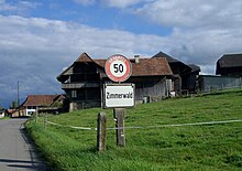 village entrance of Zimmerwald Zimmerwald entrance.jpg