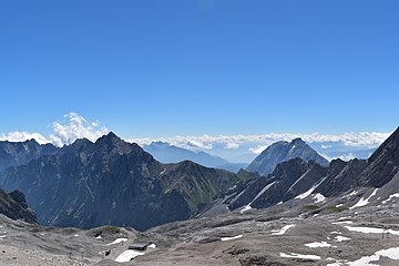 Blick über das Reintal zum Hochwanner (in D zweithöchster Berg).