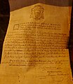 Lettre de Mgr Jean-François de La Marche conservée au château de Kérouzéré