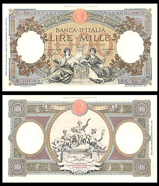 1.000 lire (banconota) - Wikipedia