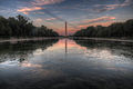 The Lincoln Memorial Reflecting Pool at sunset (August 2015)