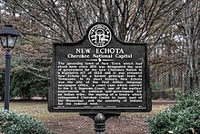 Historical marker at New Echota 19-35-135-echota.jpg