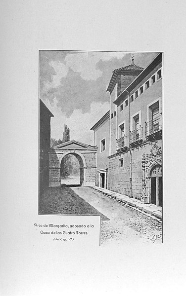 File:1913, Memorias históricas de Burgos y su provincia, Arco de Margarita, adosado a la Casa de las Cuatro Torres.jpg