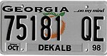 1998 Georgia license plate 75181 QE.jpg