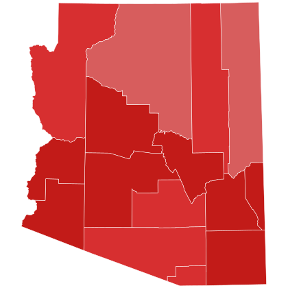 2000 United States Senate election in Arizona results map by county.svg
