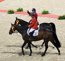 2008 Olympic equestrian jumping gold medalists Beezie Madden and Will Simpson 2008 Olympic equestrian jumping gold medalists.jpg