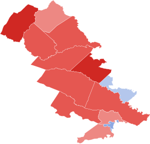 2010 general election in Virginia's 7th congressional district by county.svg