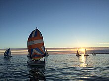 Wednesday night sailing on the Monterey Bay off Santa Cruz, California at sunset in September, 2014 with the Santa Cruz Yacht Club 2014-09-18-SCYC-WednesdaySailing.jpg