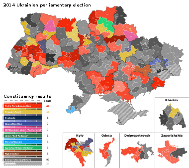 2014 Ukrainian parliamentary election - Constituency results.svg