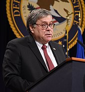 William P. Barr, former U.S. Attorney General 2019 Department of Justice African American (Black) History Month Observance Program (cropped).jpg