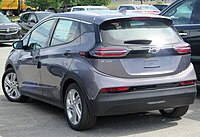 2022 Chevrolet Bolt EV LT in Grey Ghost Metallic, Rear Left, 08-14-2022.jpg