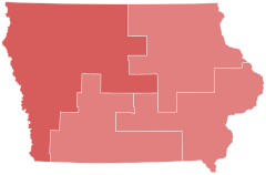 2022 Iowa Gubernatorial election by congressional district.svg