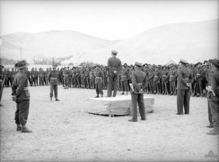 2/5th Battalion being addressed by Major General Edmund Herring in Syria, November 1941