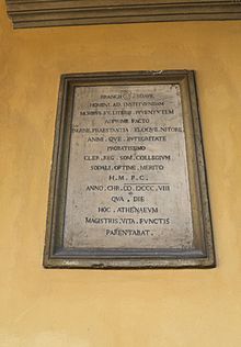 5948 - Pavia, Università - Lapide a Francesco Soave (1808) - Fotoğraf Giovanni Dall'Orto, 7 ottobre 2015.jpg