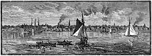 A view of Bristol RI from the harbor. 1886 engraving. A view of Bristol RI from the harbor.jpg