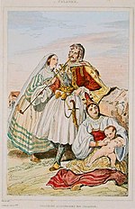 Albanian family in Calabria in the 1830s. Achille Deveria Albanian Family in Calabria.jpg